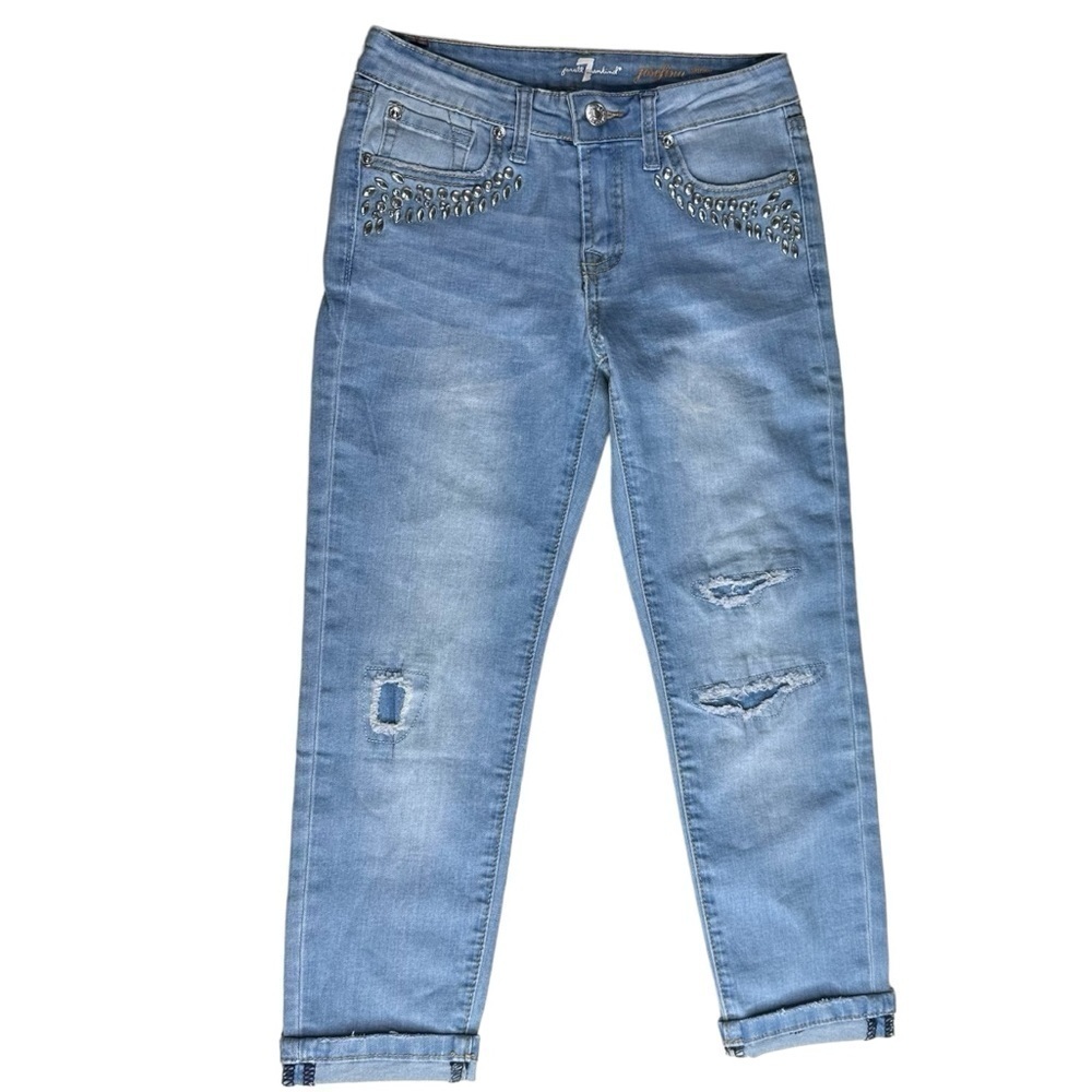 NWT 7 For All Mankind Girls Josefina Skinny Boyfriend Jeans. Size 10